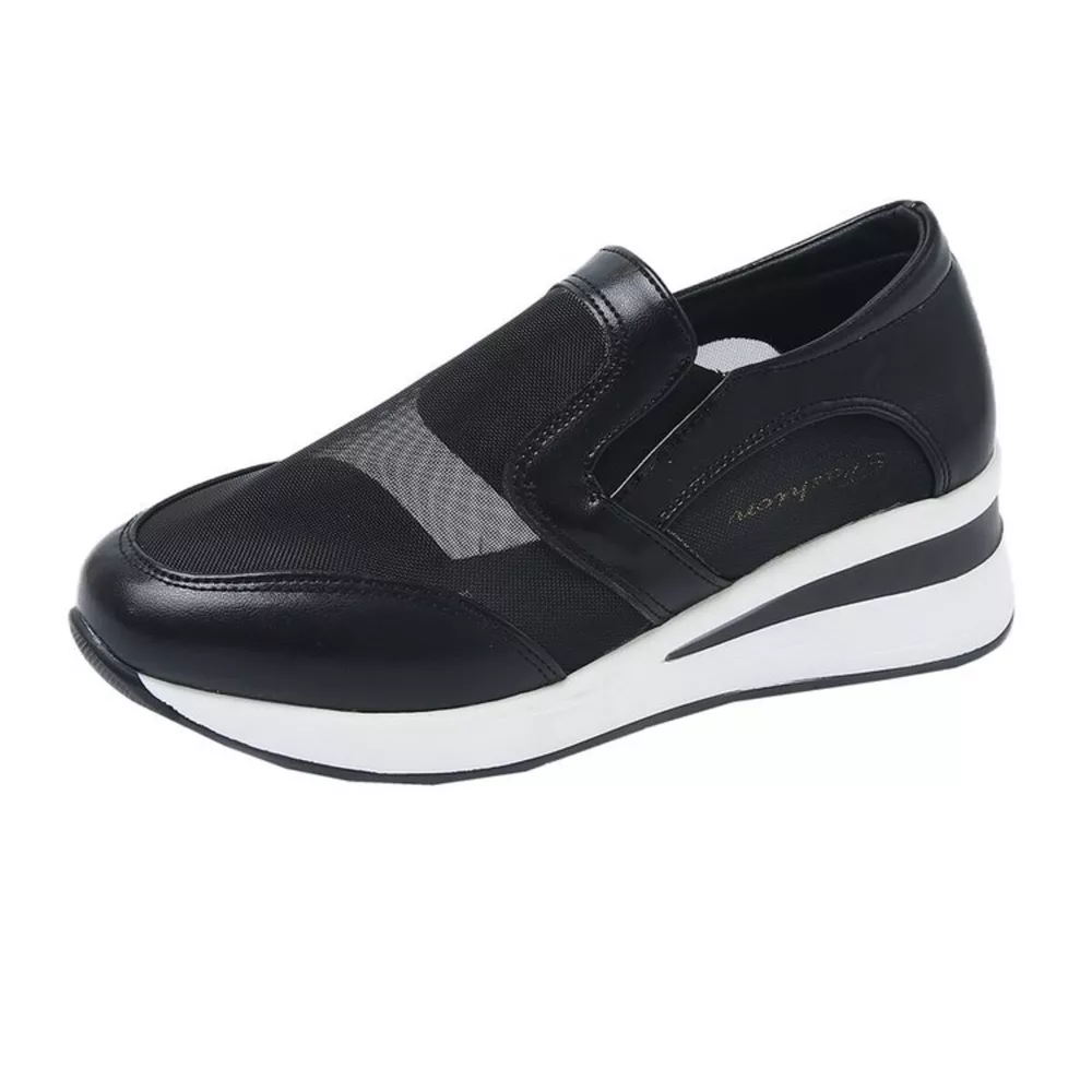 Round Toe Wedge Sneakers, image 8