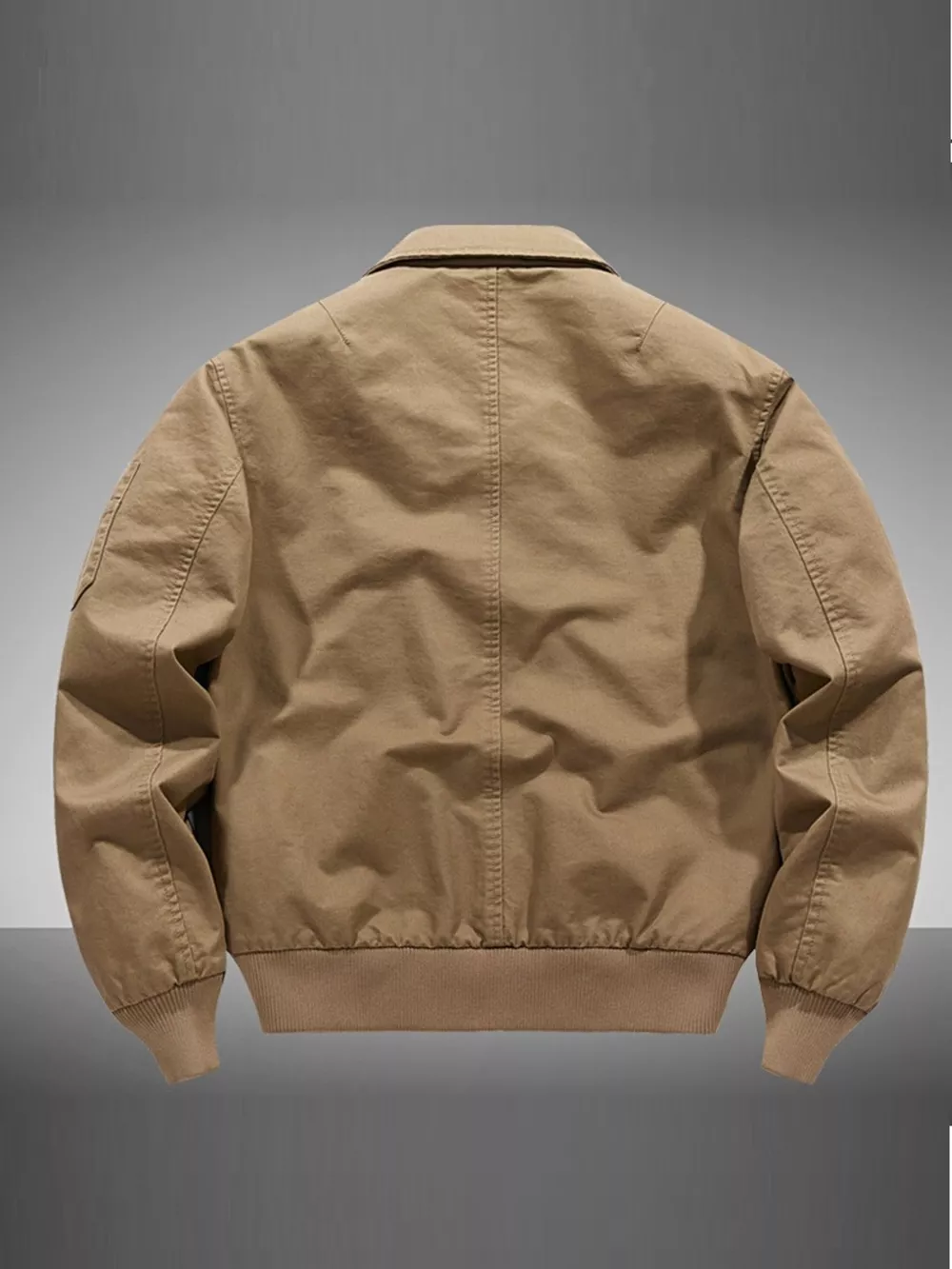 Men's Plus Size Casual Zip Up Bomber Jacket, image 5
