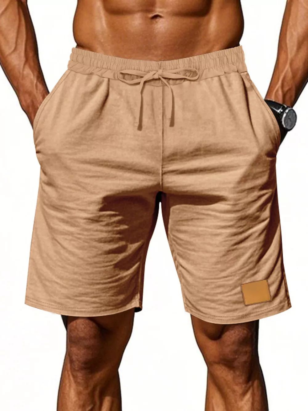 Men's Full Size Casual Drawstring Shorts Plus Size, image 2