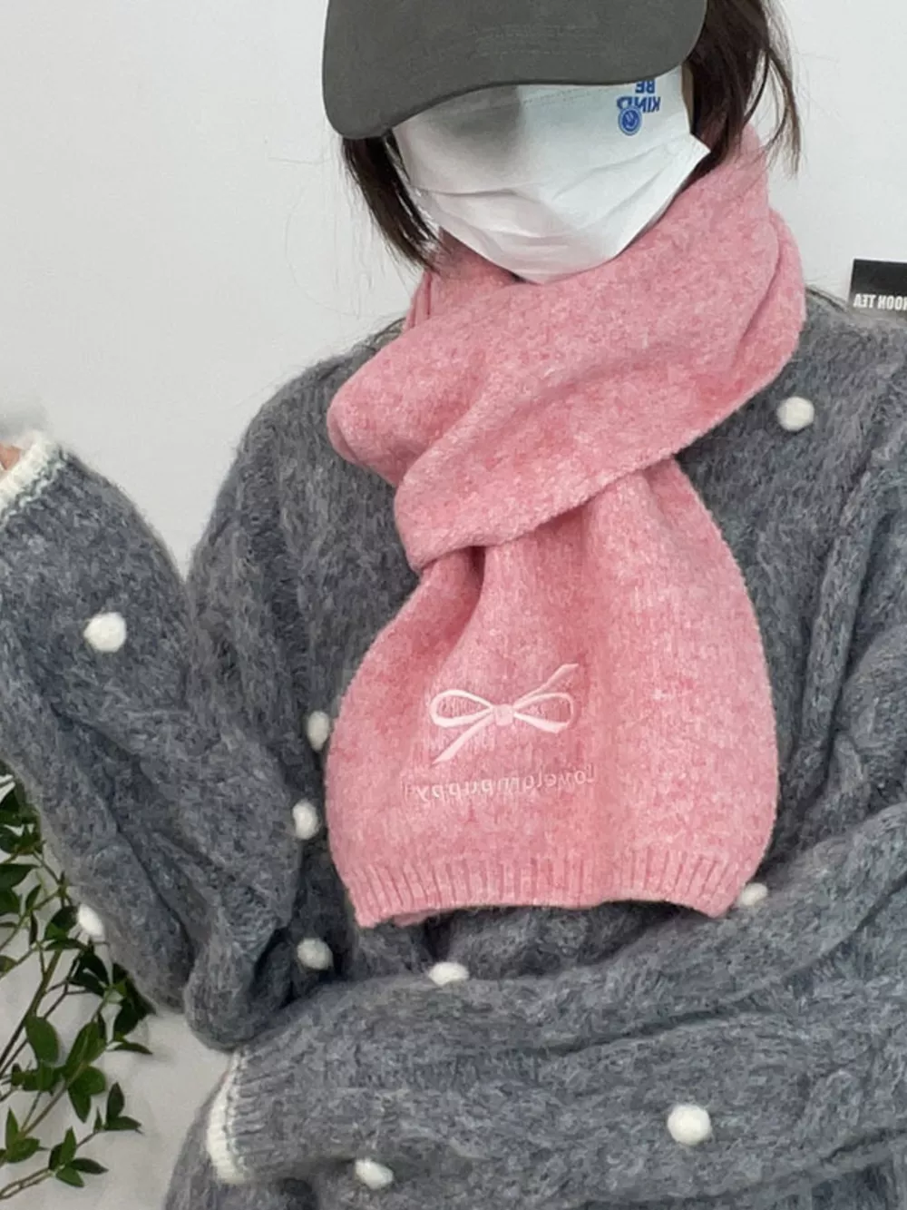 Embroidered Bowknot Scarf, image 4