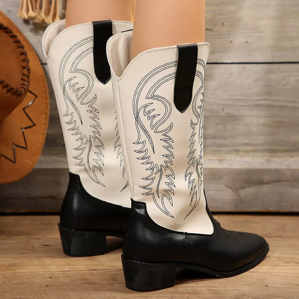 Point Toe Block Heels Boots, image 6