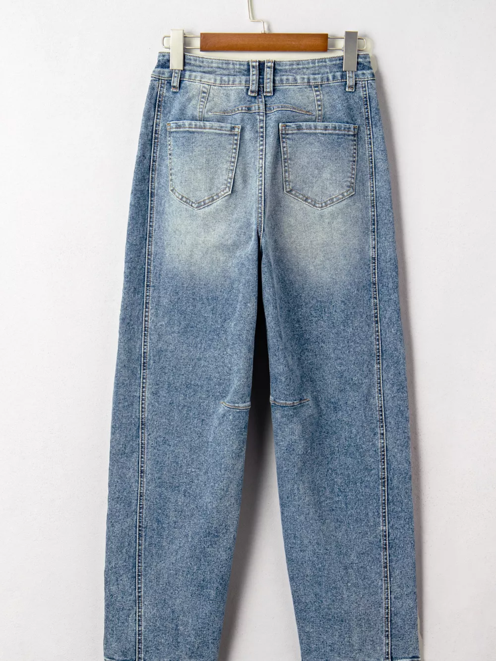 Vintage Washed Seam Detail Shift Jeans, image 6