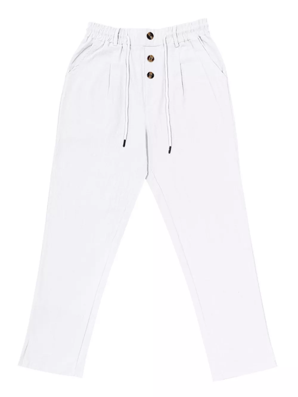 Men's Full Size Drawstring Pants with Button-Front Detail Plus Size, image 20