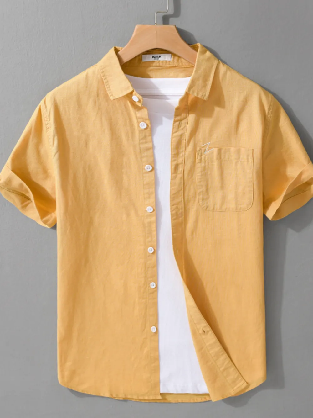 Men's Plus Size Button Up Short Sleeve Shirt, image 2