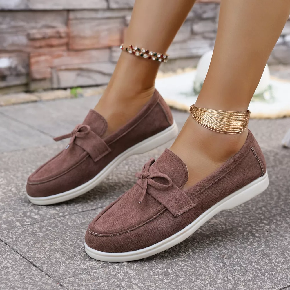 Bow Round Toe Slip-Ons, image 5