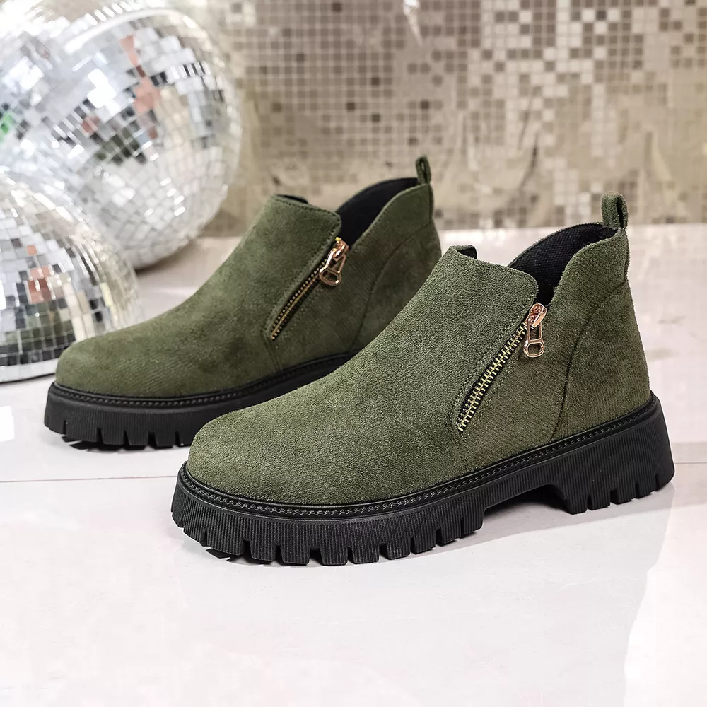 Round Toe Side Zip Ankle Boots, image 11