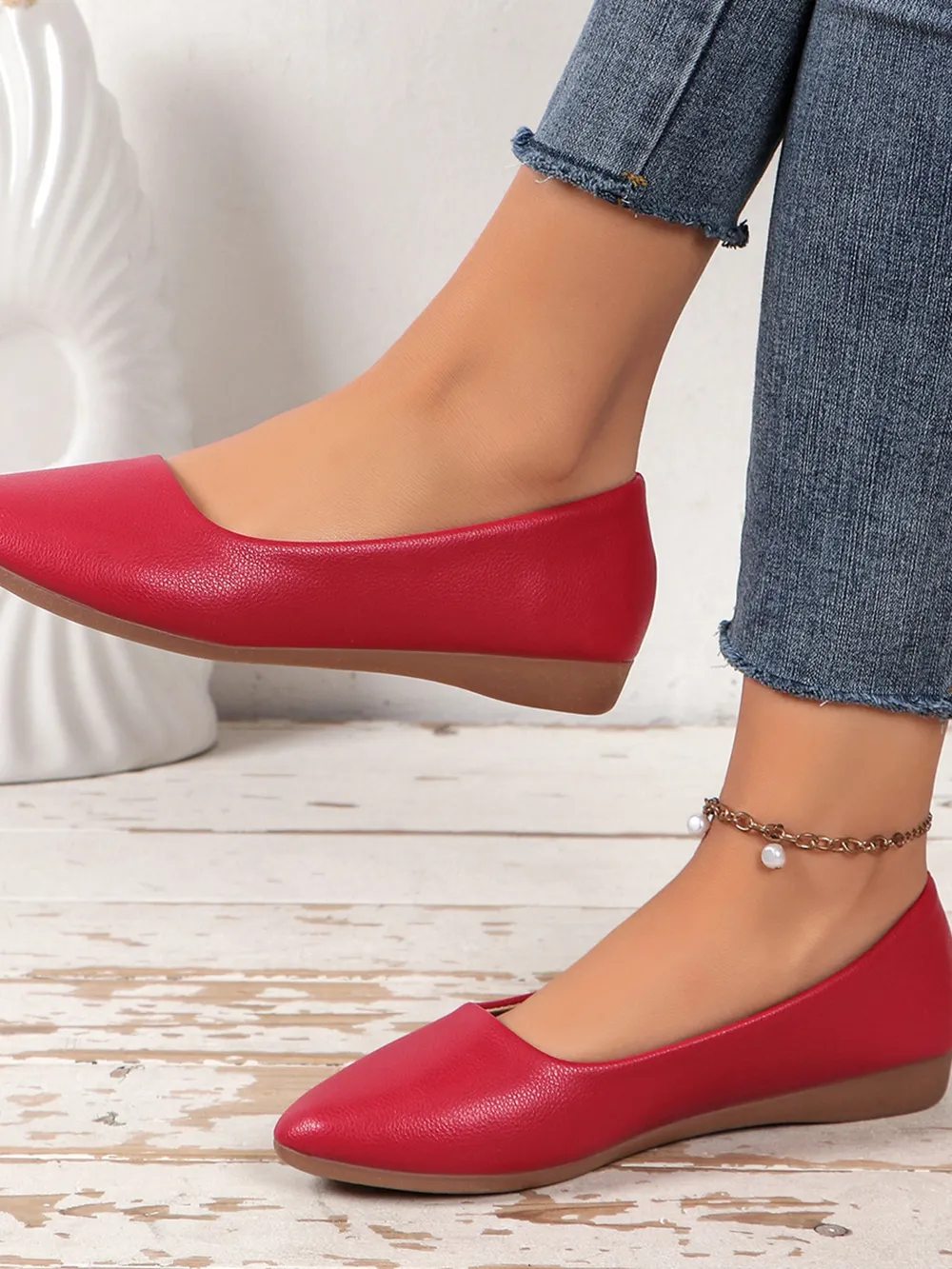 Point Toe Flat Slip-Ons, image 8