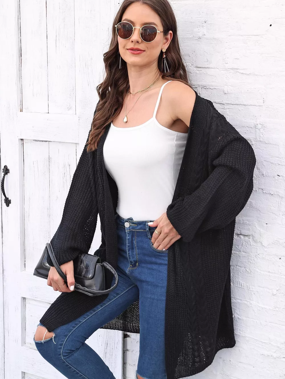 Open Front Long Sleeve Cardigan, image 5