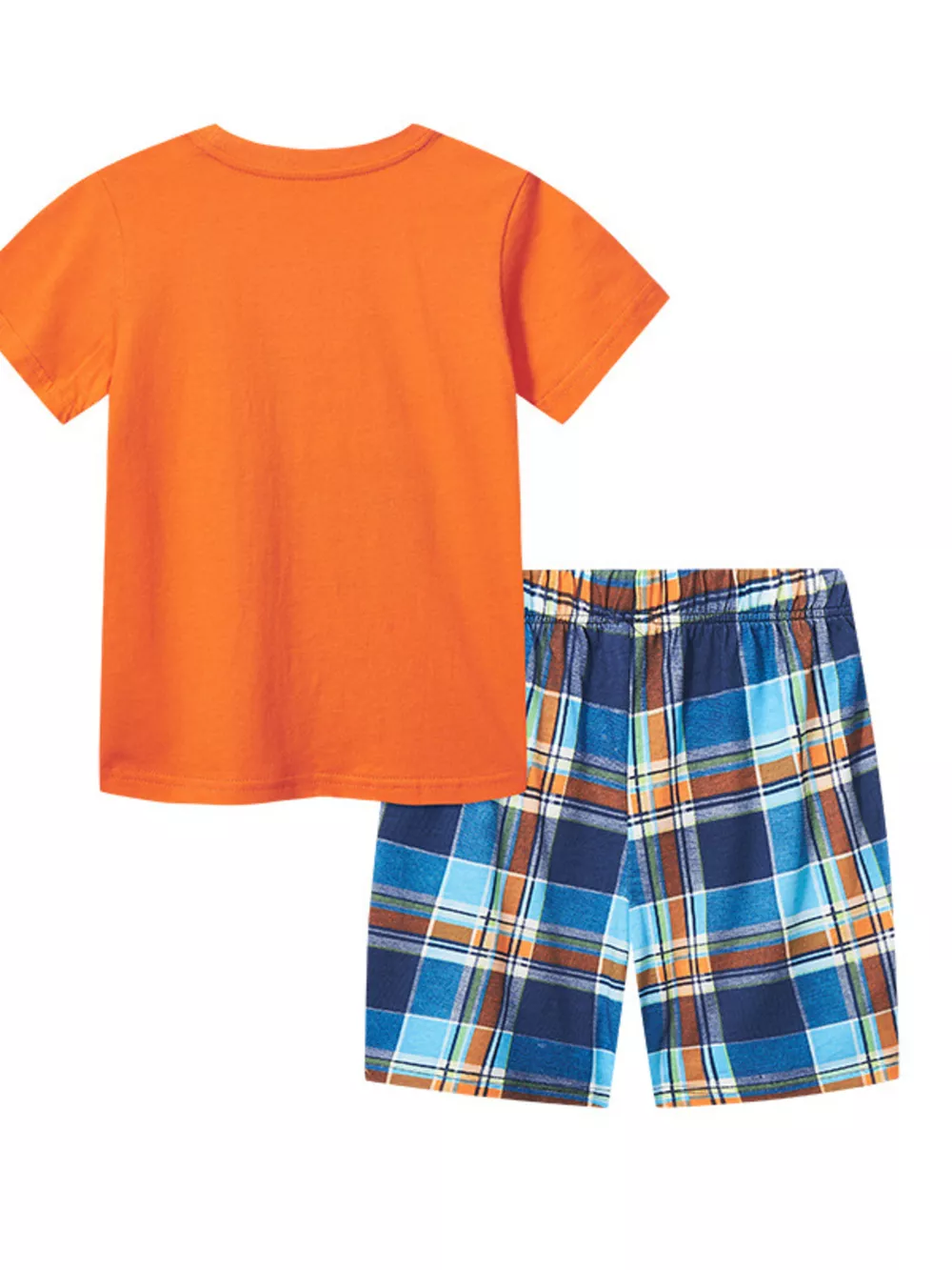 Children's Excavator Short Sleeve Tee and Shorts Pajama Set, image 4