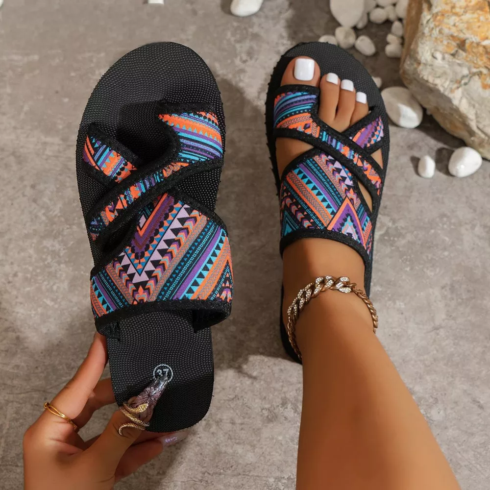 Toe Loop Flats Sandals, image 2