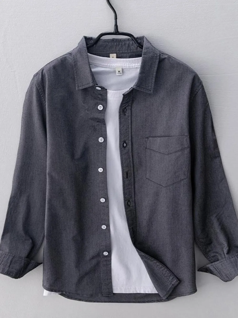Men's Plus Size Long Sleeve Button Up Shirt, image 8