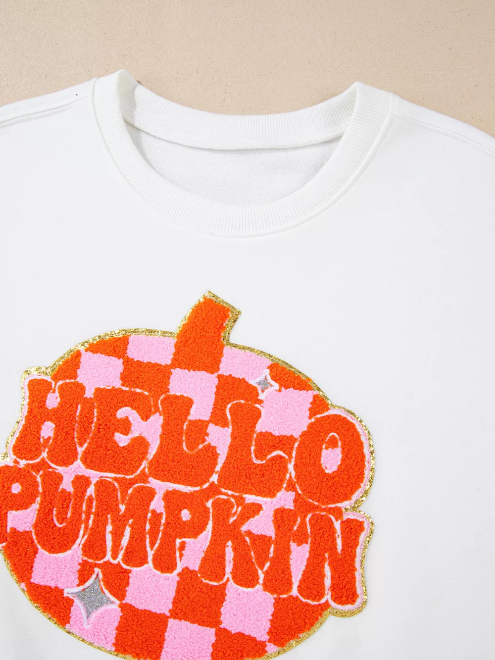 Halloween Pumpkin Patched Pattern Long Sleeve Sweatshirt, image 10