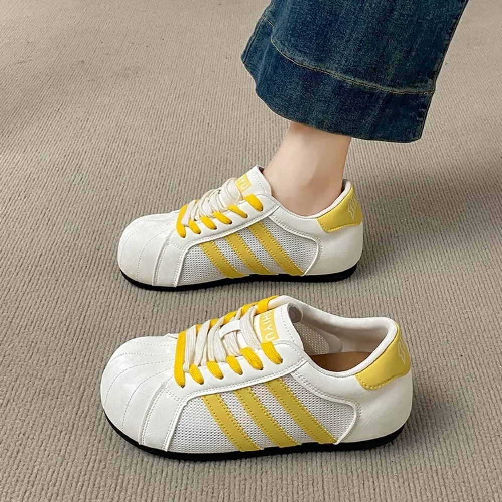 Lace Up Round Toe Sneakers, image 4