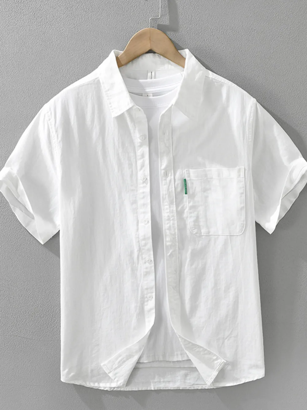 Men's Plus Size Button Up Short Sleeve Shirt, image 3