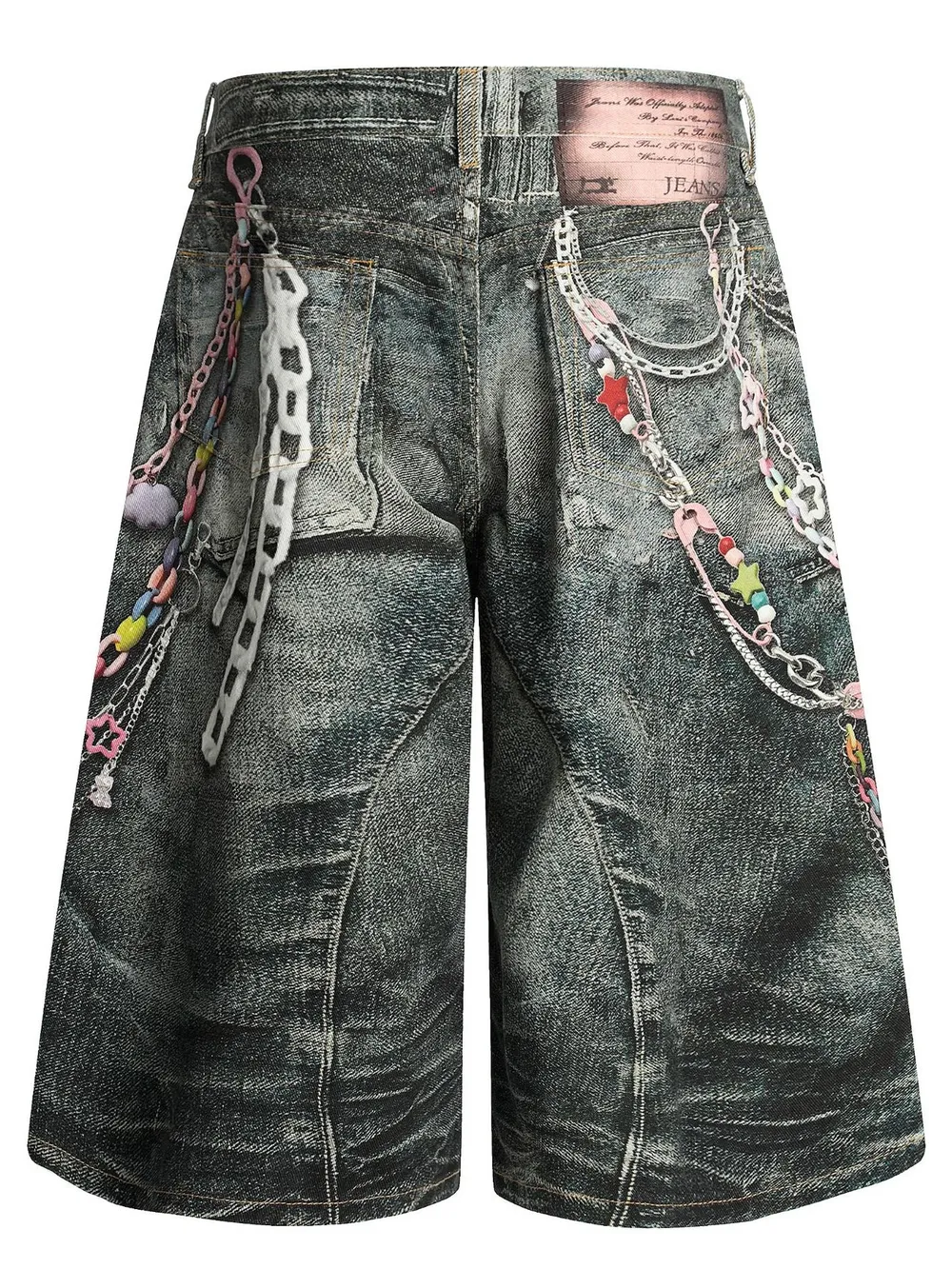 Men's Wide Leg Denim Shorts, image 3