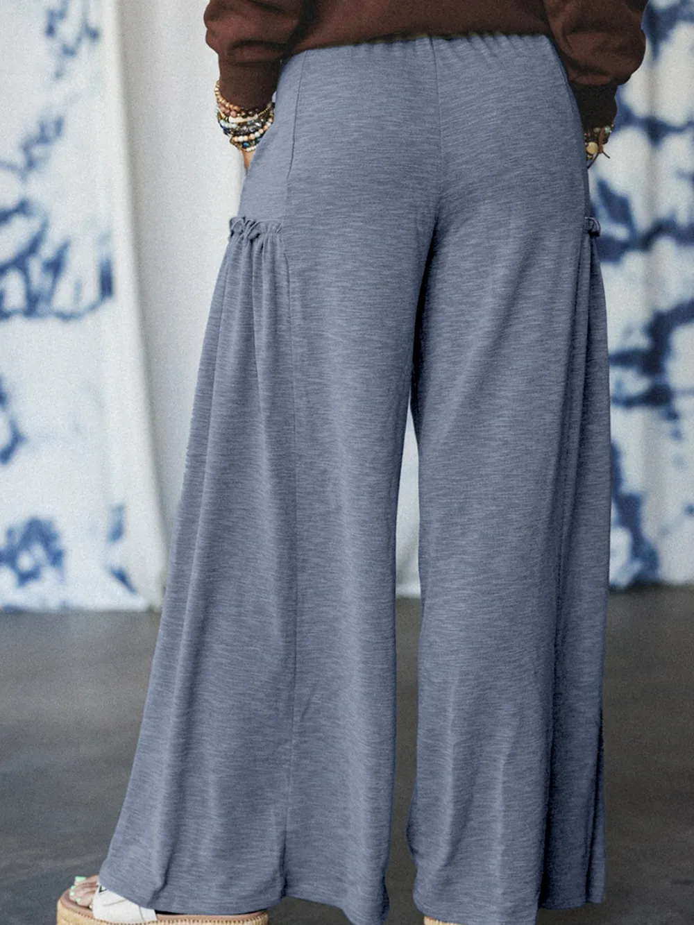 Casual Wide Leg Drawstring Pants, image 3