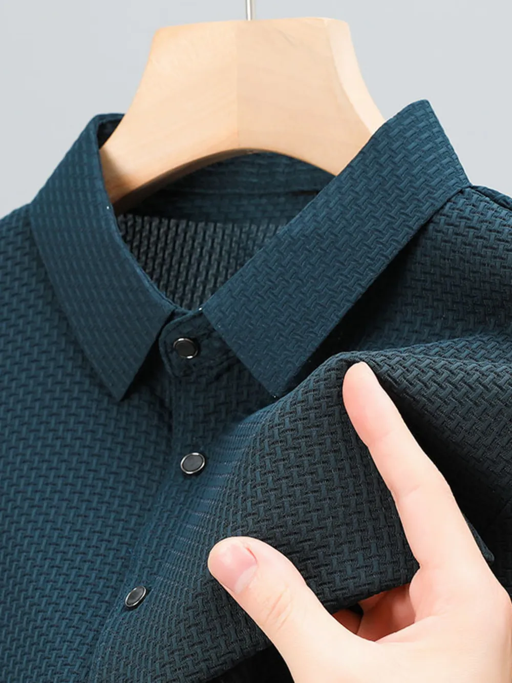 Men's Button Detail Short Sleeve Polo, image 4
