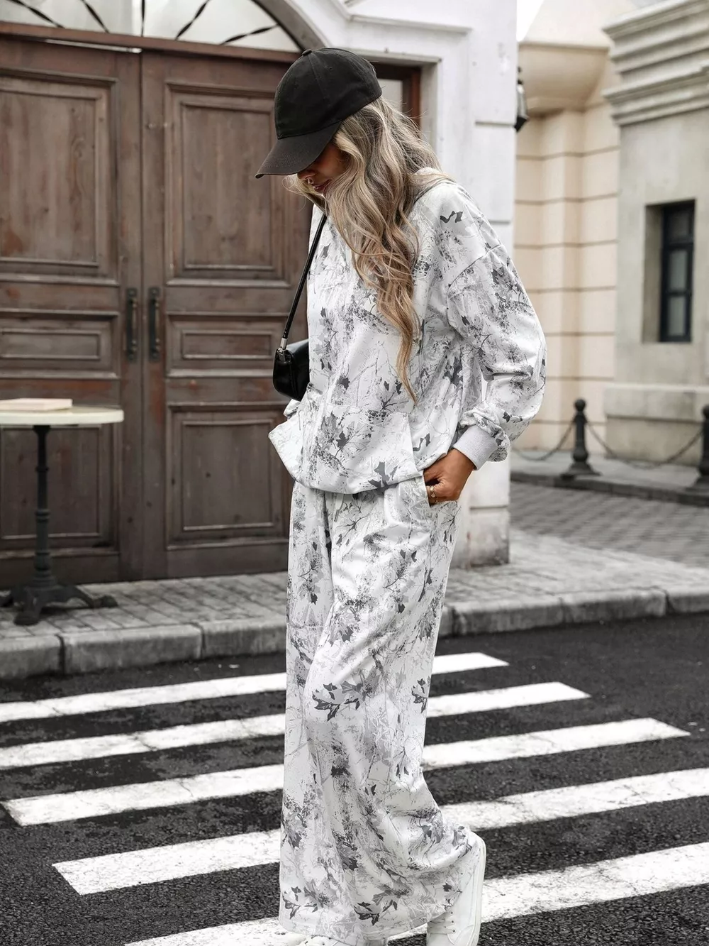 Printed Long Sleeve Hoodie and Pants Set, image 10