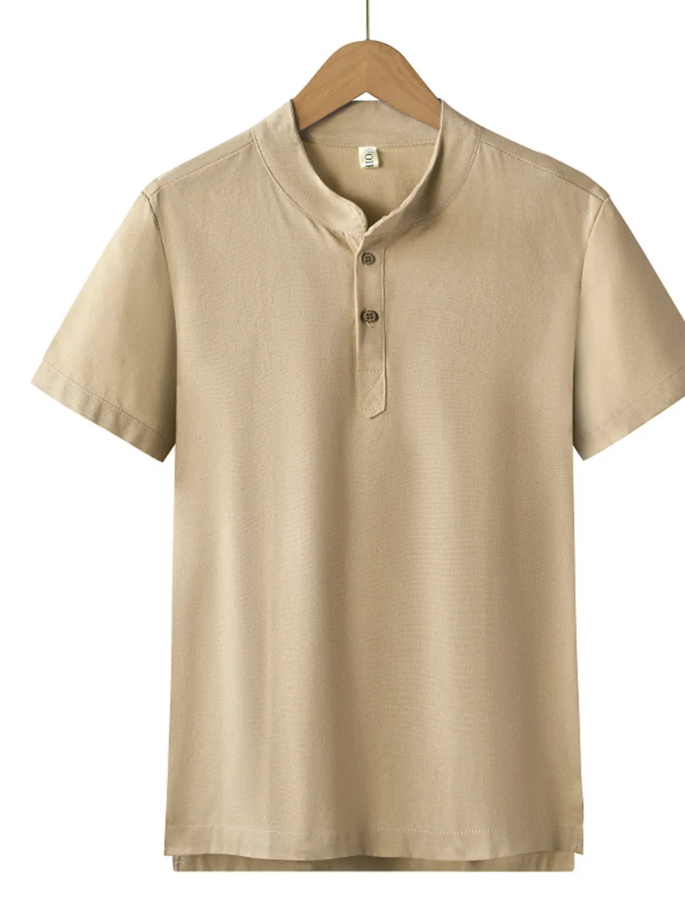 Men's Plus Size Button Detail Short Sleeve Blouse, image 6