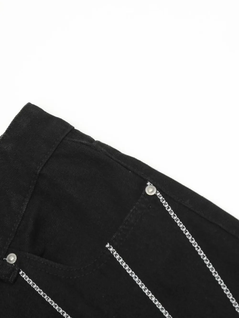 Men's Spider Web Embroidered Flared Jeans, image 19