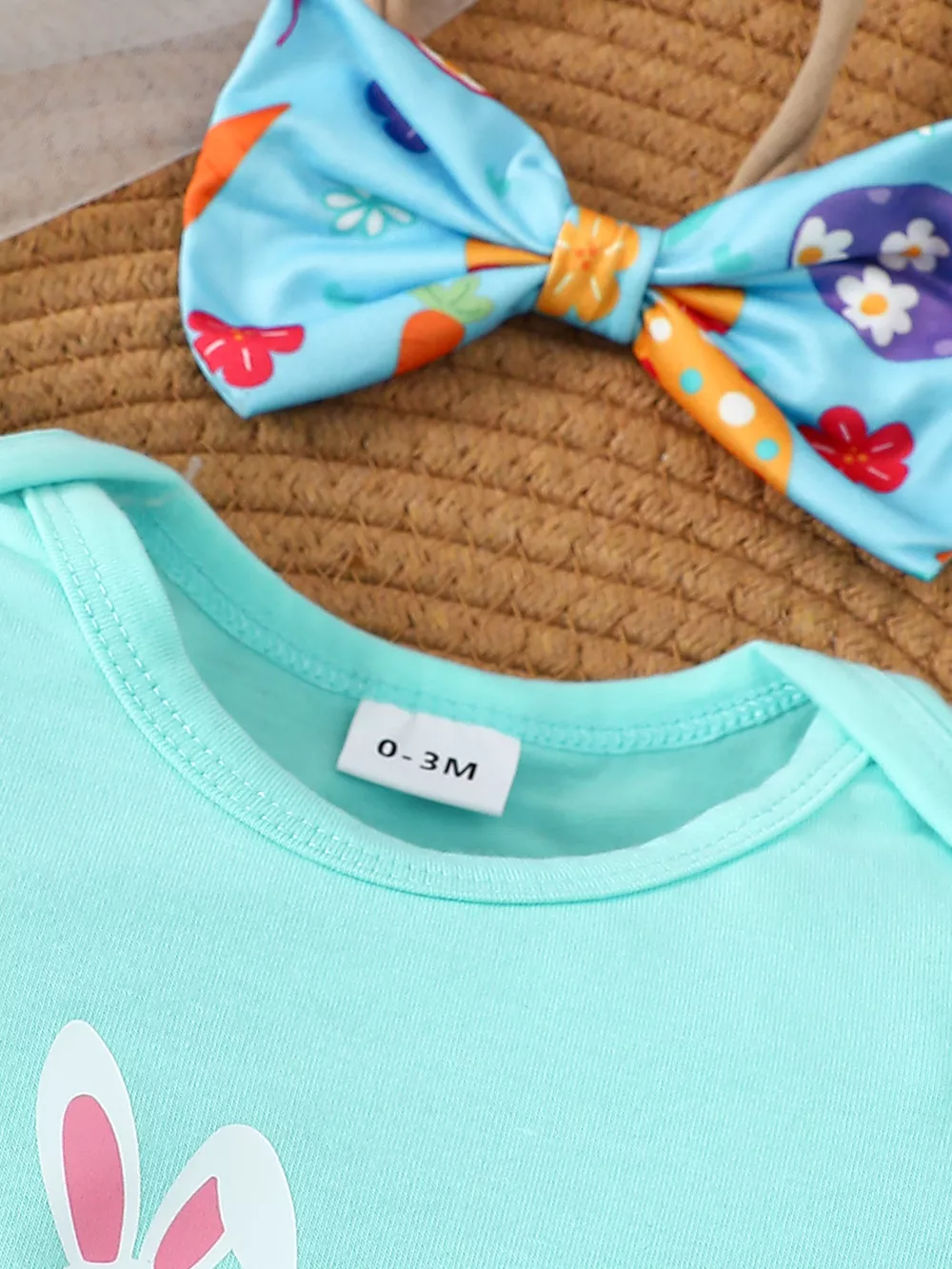 Children's Easter Graphic Bodysuit and Skirt Set with Headband, image 8