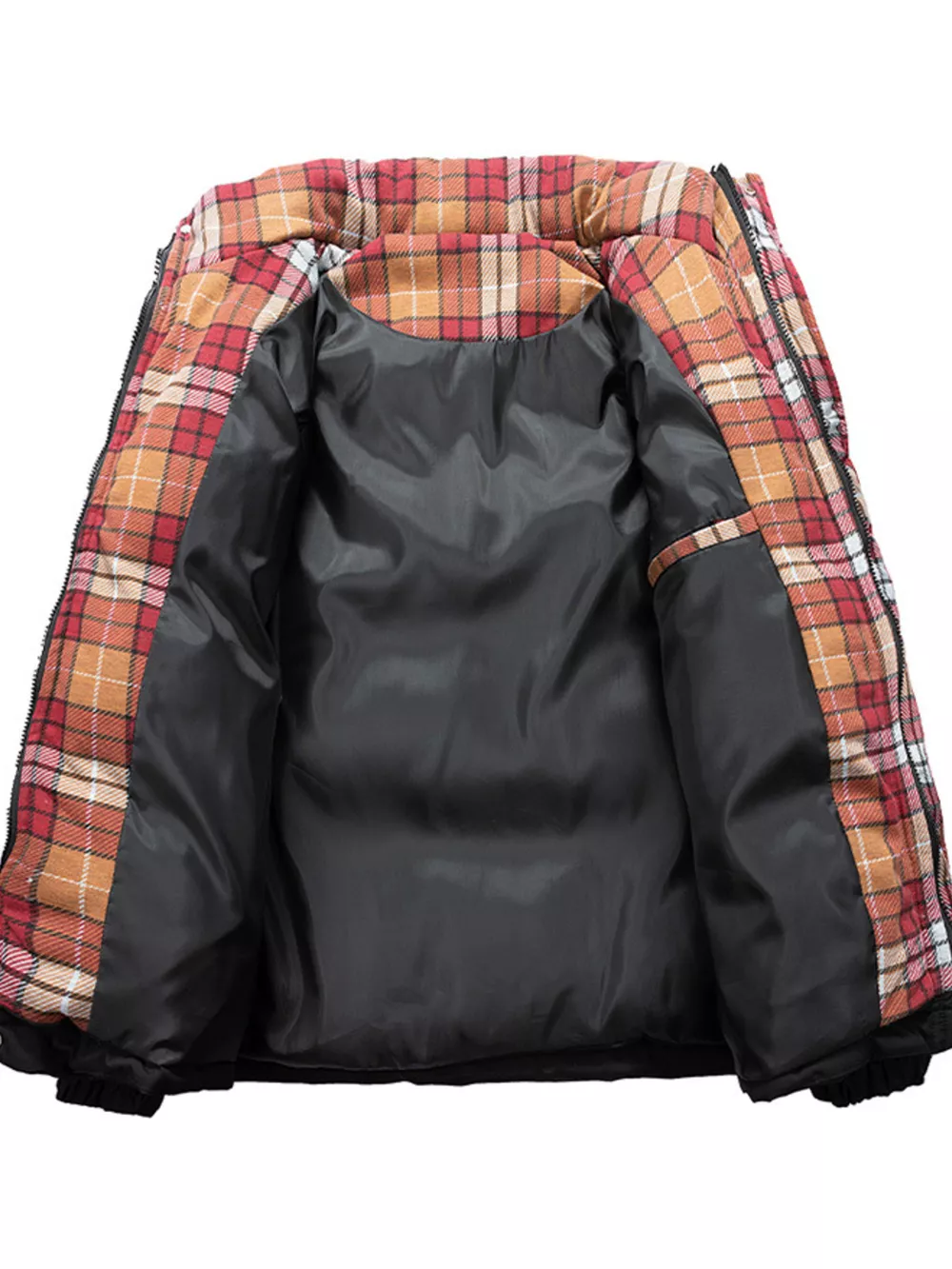 Men's Full Size Zip Up Padded Winter Coat Plus Size, image 2