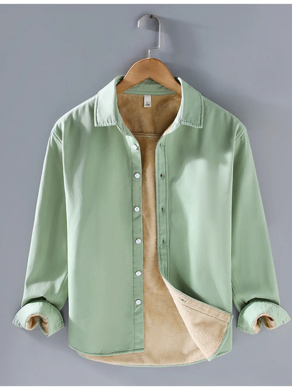 Men's Plus Size Button Up Long Sleeve Shirt, image 8