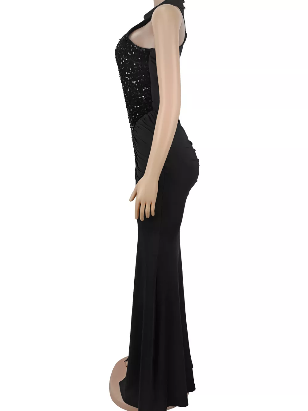 Sequin High Slit Sleeveless Maxi Dress, image 6