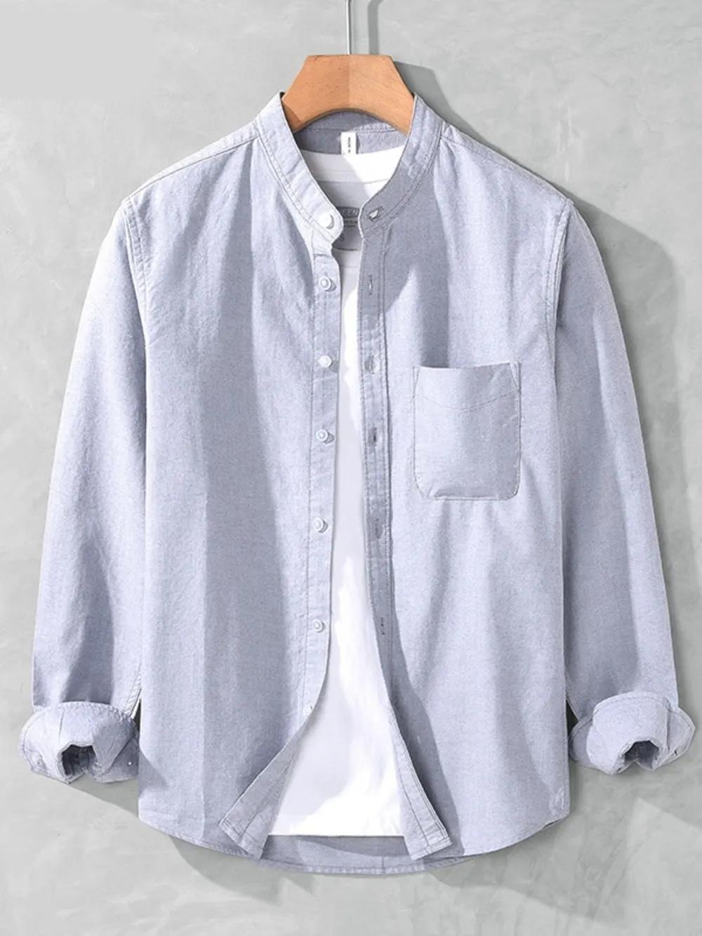 Men's Plus Size Button Up Long Sleeve Shirt, image 2