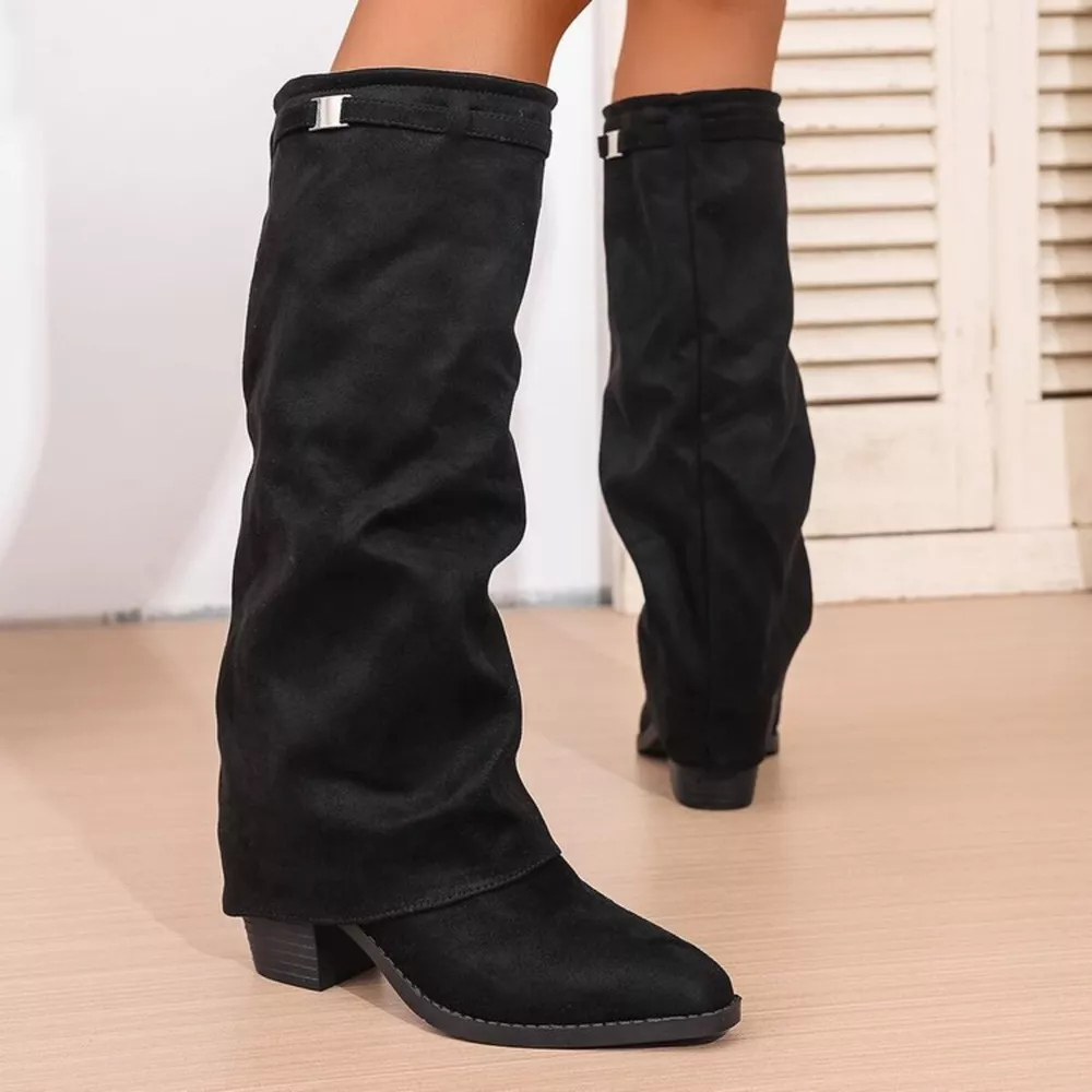 Point Toe Block Heels Boots, image 9