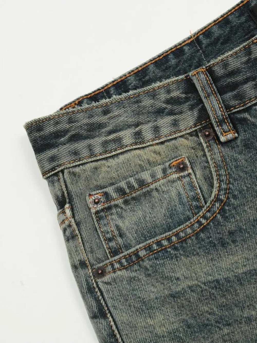Men's Vintage Distressed Flare Jeans, image 12