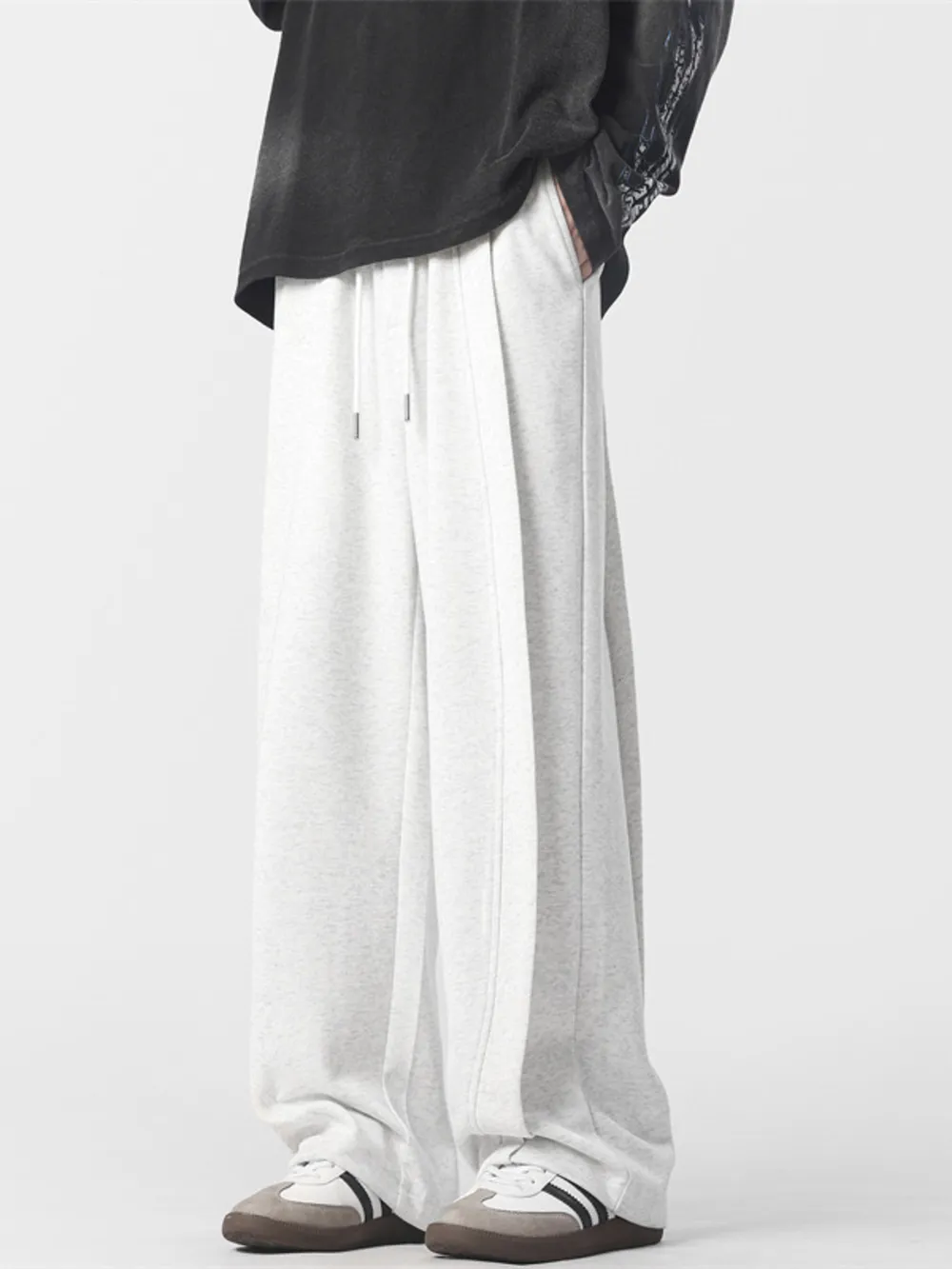 Men's Full Size Drawstring Wide Leg Pants Plus Size, image 2