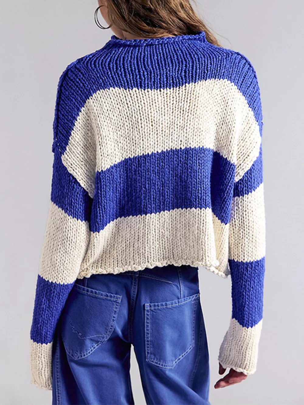 Chunky Knit Striped Sweater, image 3