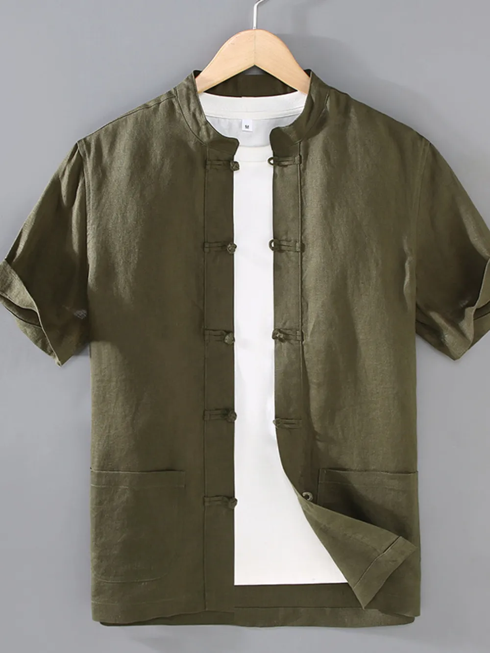Men's Plus Size Button Up Short Sleeve Shirt