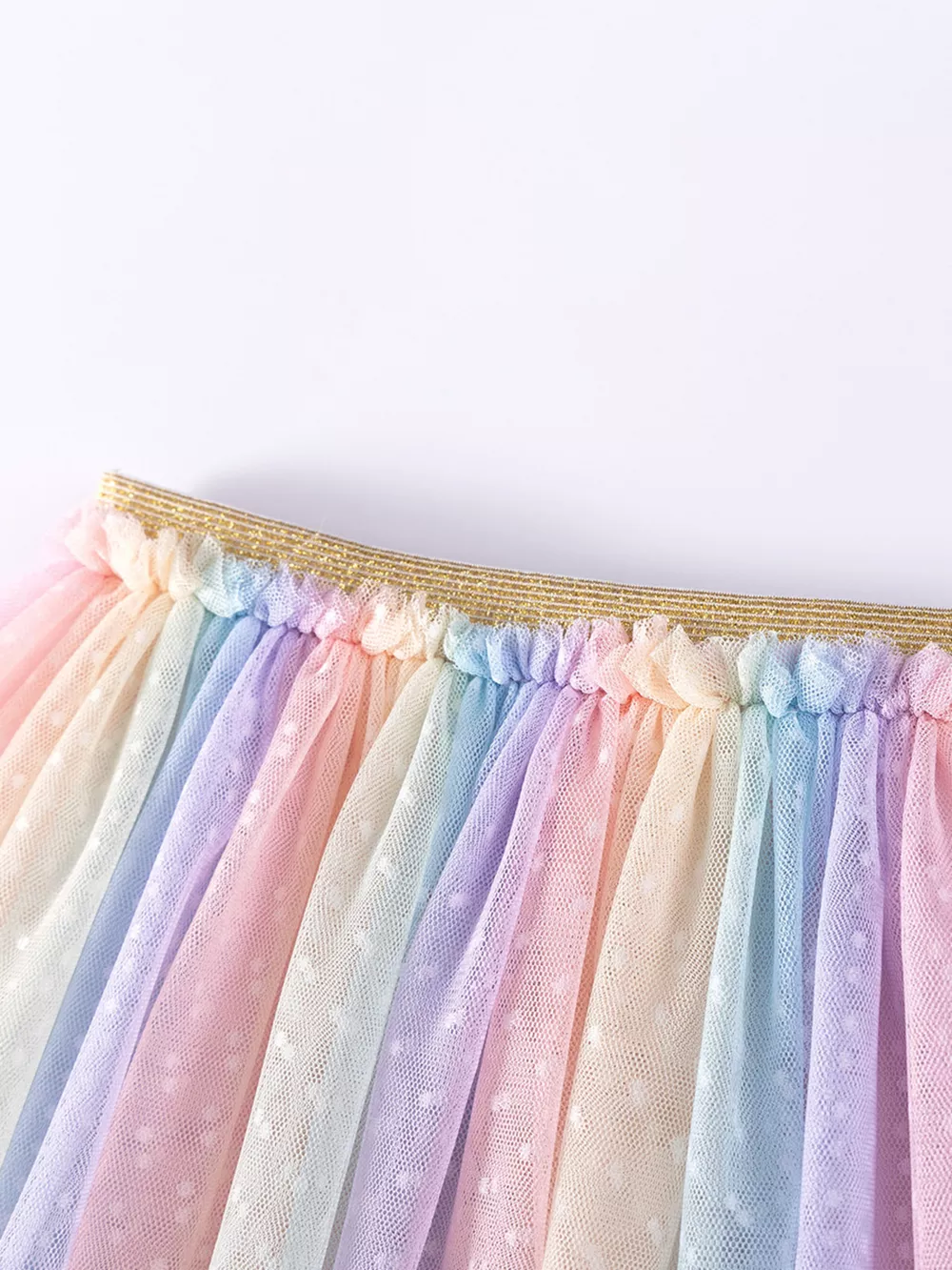 Children's Mermaid Tail Tee & Rainbow Tulle Skirt Set, image 3