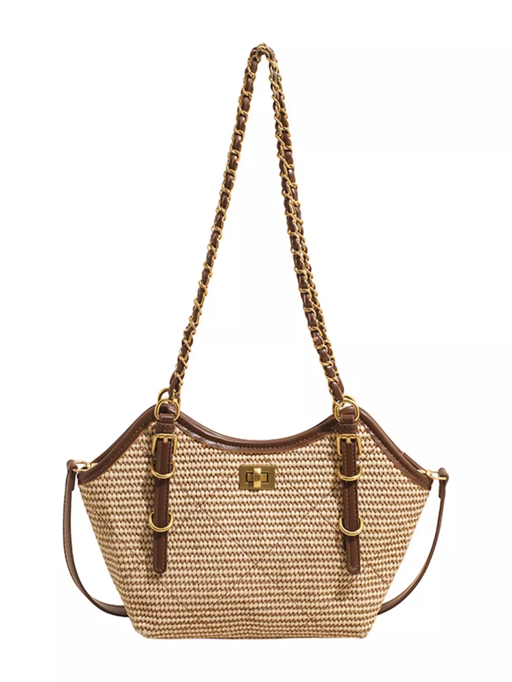 Vintage Woven Straw Crossbody Bag, image 11