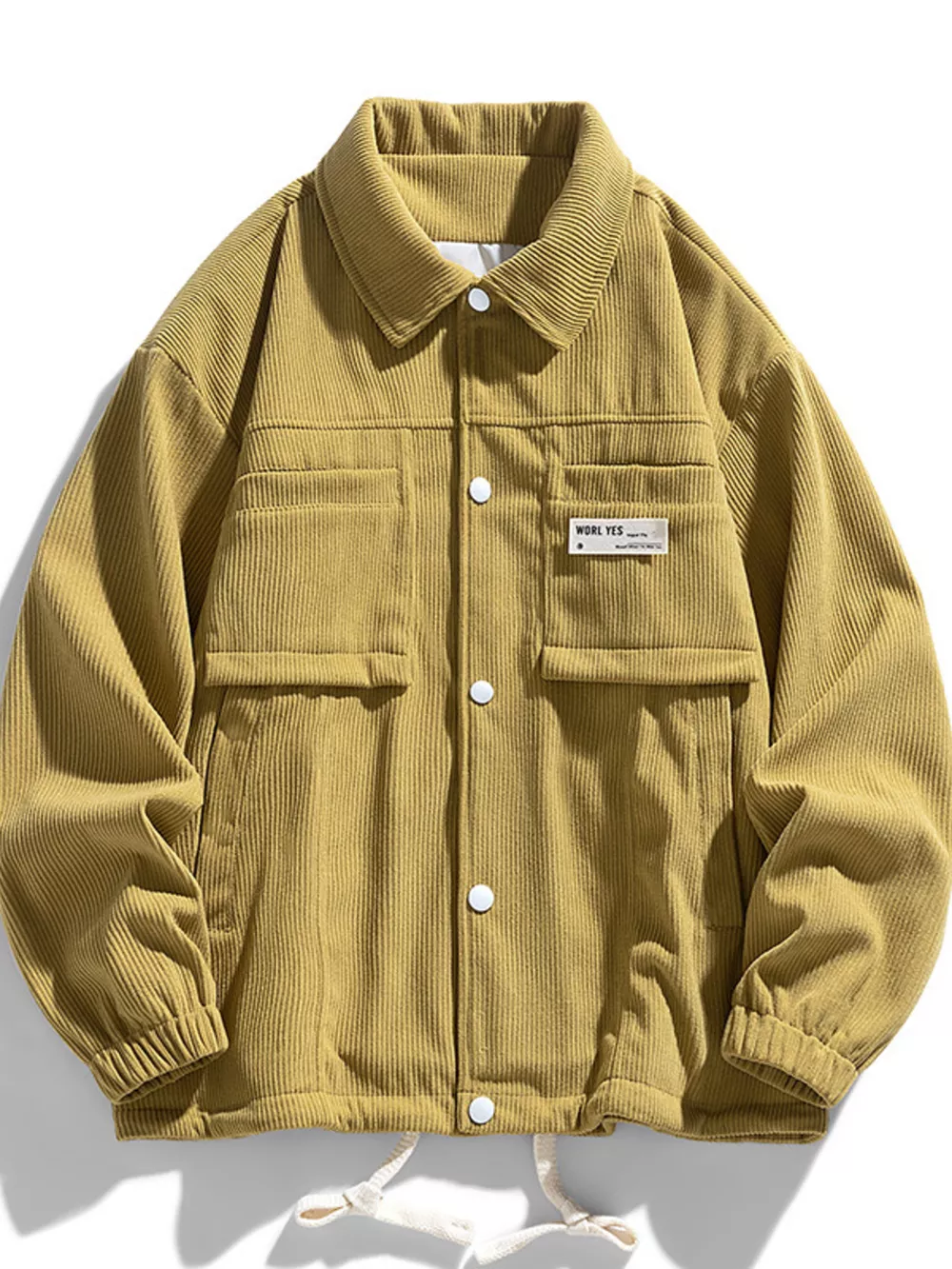 Men's Plus Size Corduroy Button-Down Jacket, image 5