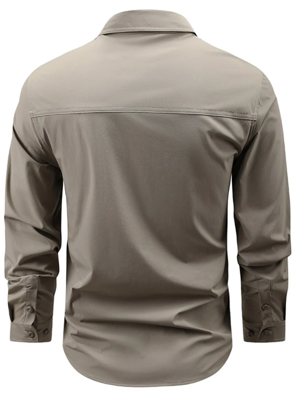 Men's Plus Size Button Up Long Sleeve Shirt, image 3