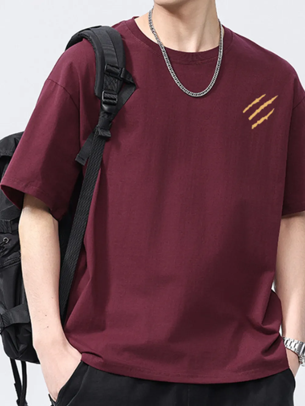 Men's Full Size Round Neck Short Sleeve T-Shirt Plus Size, image 2