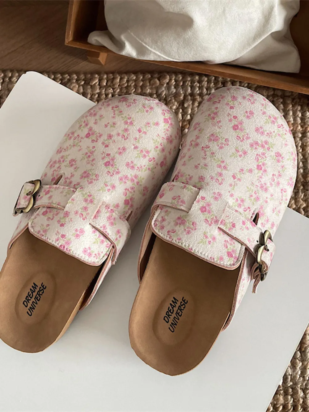 Floral Pattern Round Toe Slip-Ons, image 6