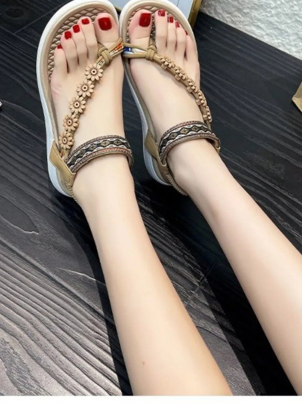 Flower Ankle Strap Sandals, image 2