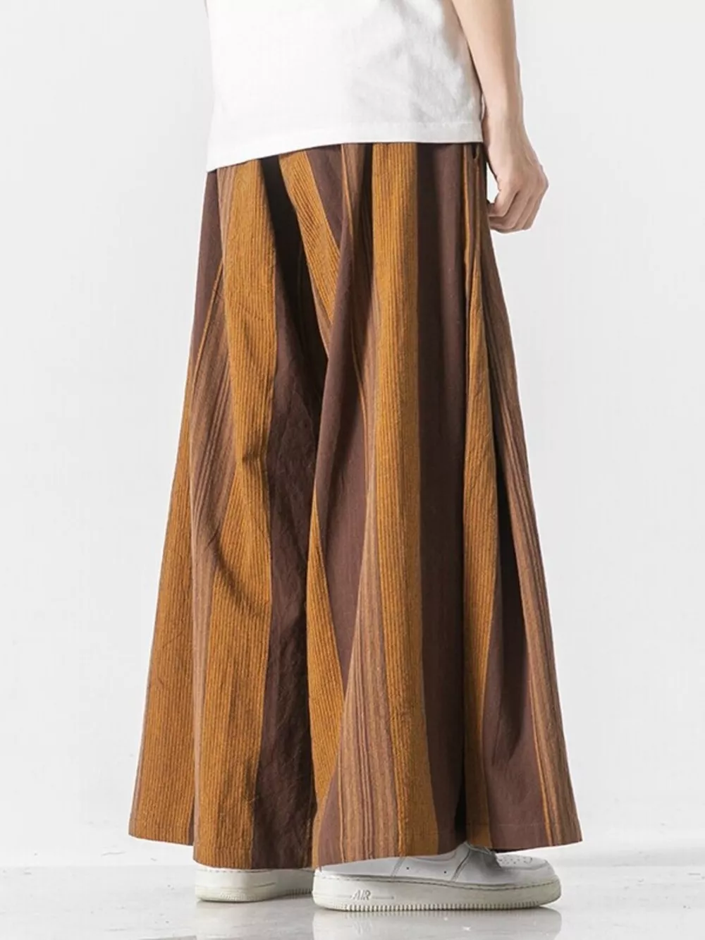 Men's Plus Size Striped Wide Leg Casual Pants, image 4