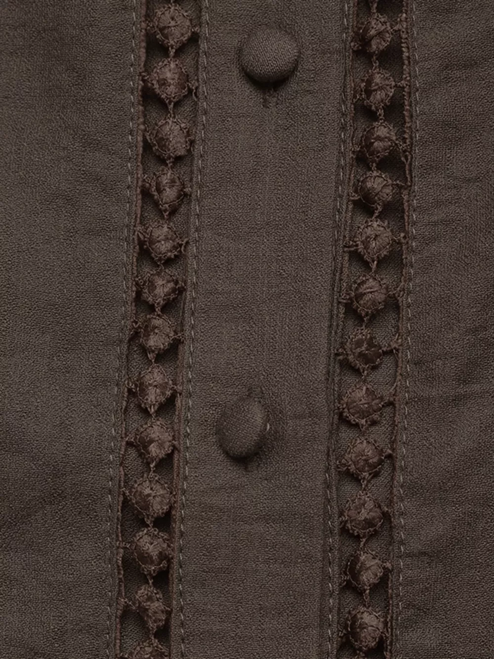 Eyelet Lace Trim Long Sleeve Blouse, image 7