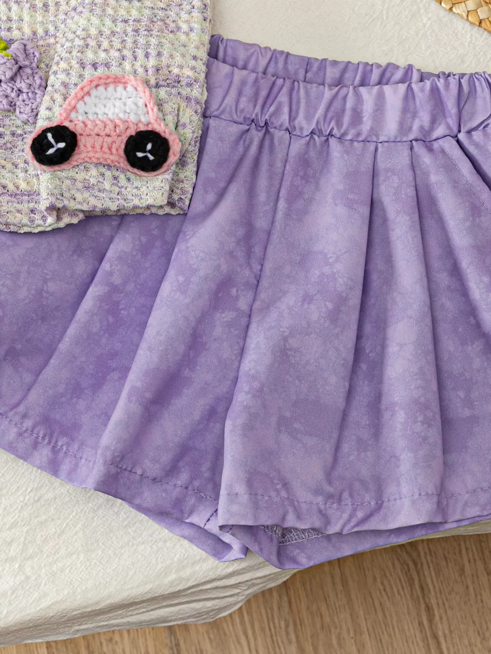 Children's Flower Sleeveless Top and Shorts Set, image 7