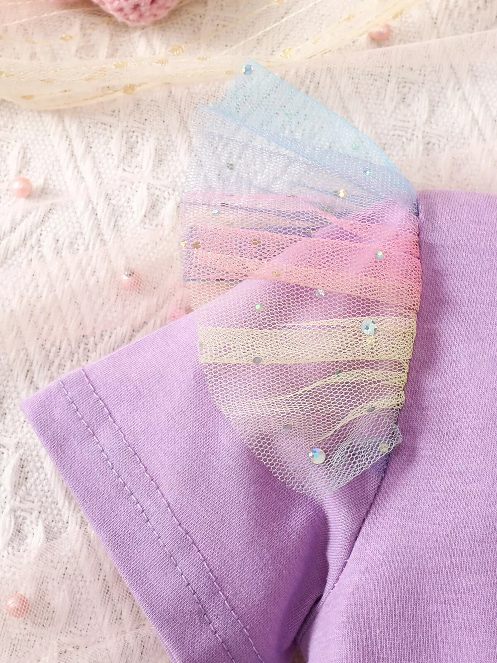 Children's Bowknot Tulle Dress with Headband, image 5