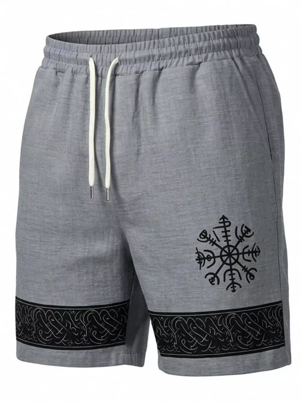 Men's Full Size Linen Blend Drawstring Shorts Plus Size, image 9