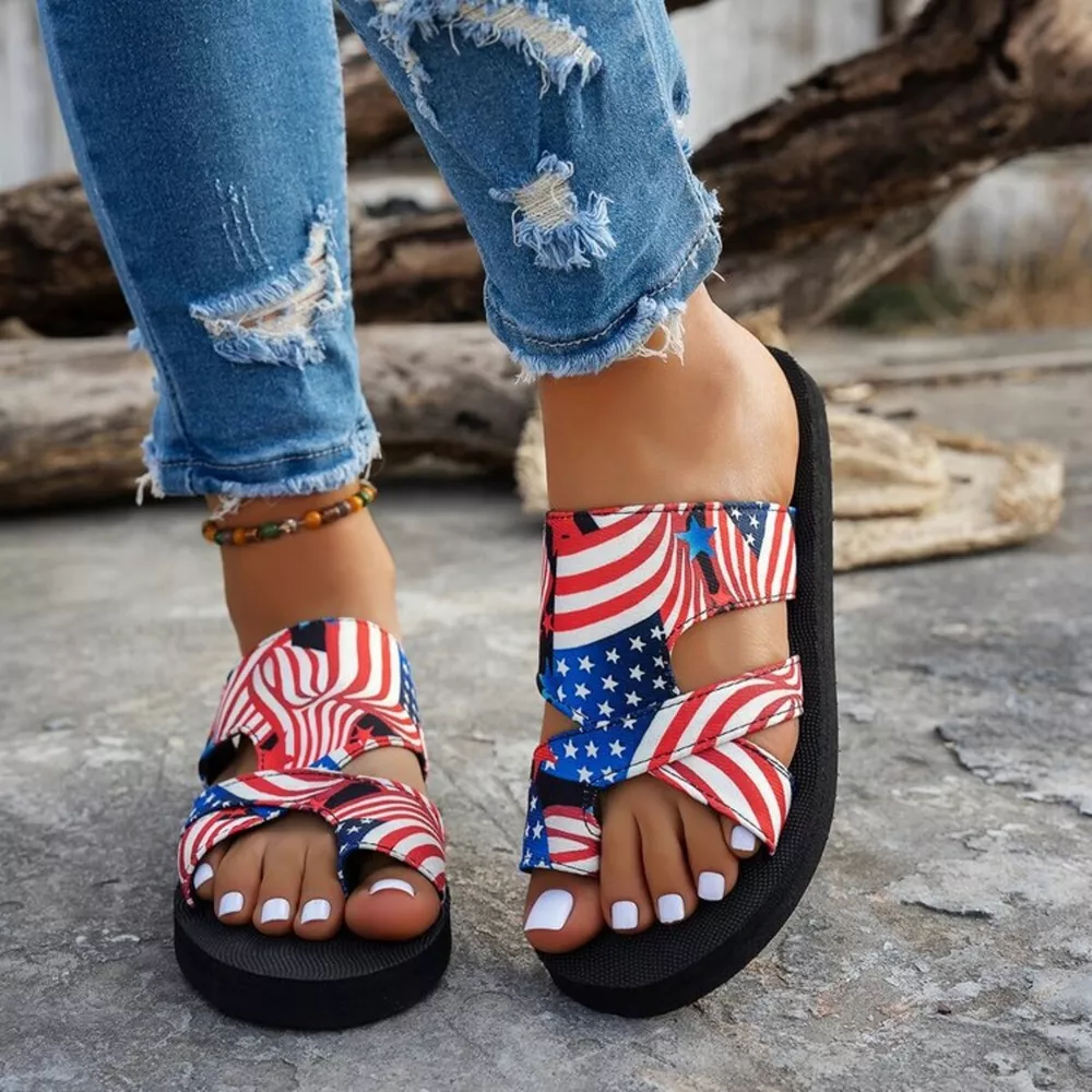 Toe Loop Flats Sandals, image 3