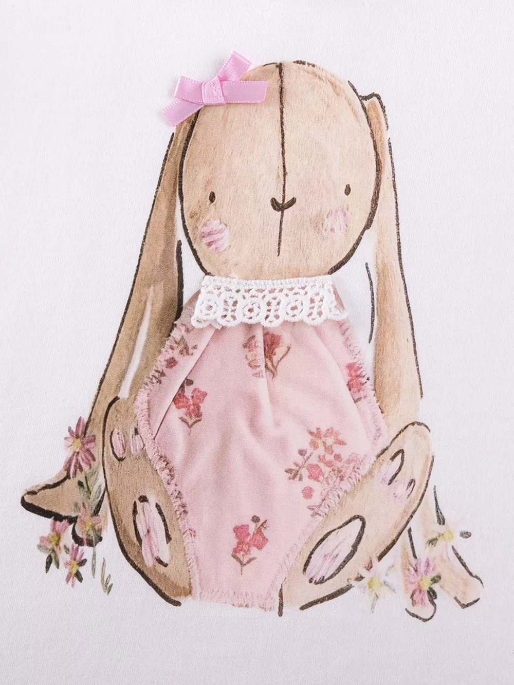 Children's Bunny Short Sleeve Tee and Shorts Set, image 4