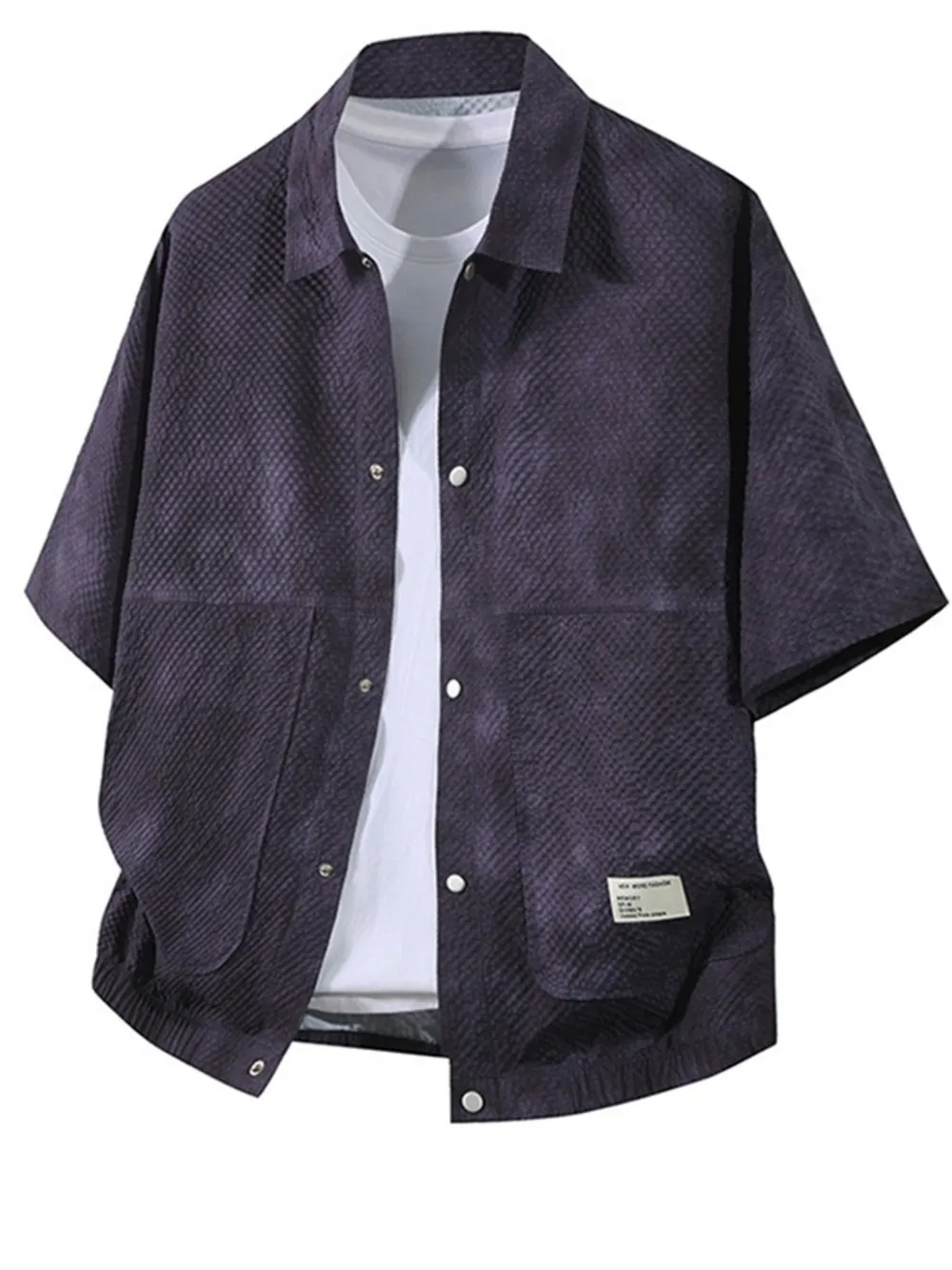 Men's Plus Size Button Up Short Sleeve Shirt, image 5