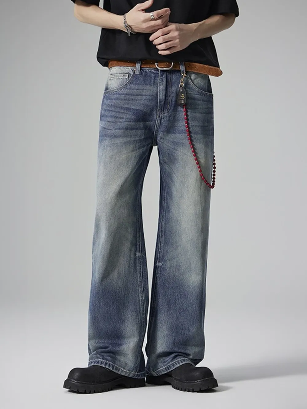 Men's Wide Leg Jeans, image 2